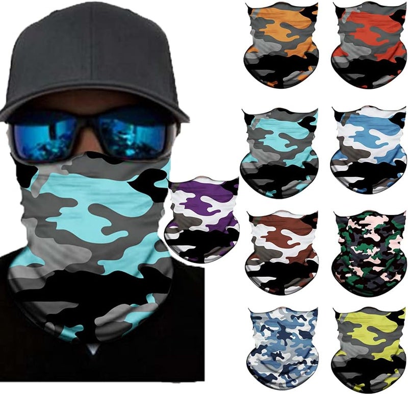 SIDAZON Neck Gaiter Mask,UV Protection Bandana Gator Face Cover Covering Mask,Tube Scarf,Neck Warmer Balaclava,Headband - Image 1